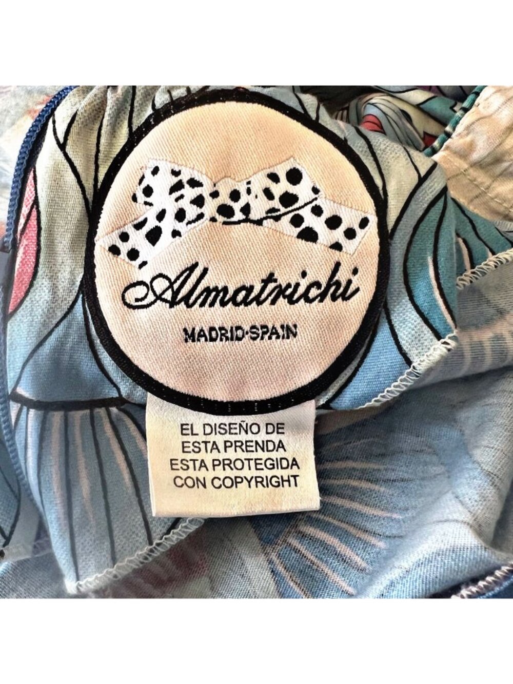 Almatrichi Madrid Spain Boho Blouse Geometric Ruffle Minimalist Preppy RARE Top - Picture 12 of 12
